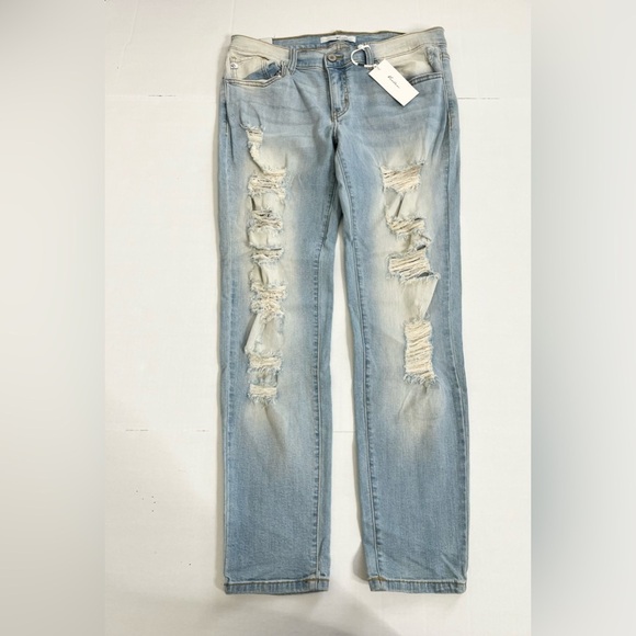 KanCan Jeans Distressed Bleached Size 13/30 New with Tags - Picture 1 of 10